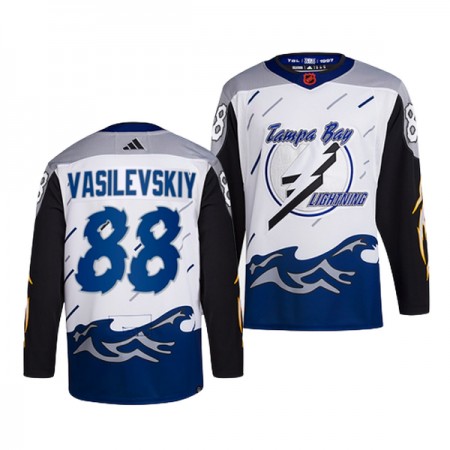 Tampa Bay Lightning Hockeydrakt Andrei Vasilevskiy 88 2022-23 Hvit Reverse Retro 2.0 Adidas Authentic - Herre